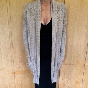 Cozy Cable Knit Cardigan Sweater - Cream